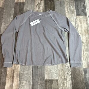 Asvivid Gray Long Sleeve Tshirt, Women’s XL